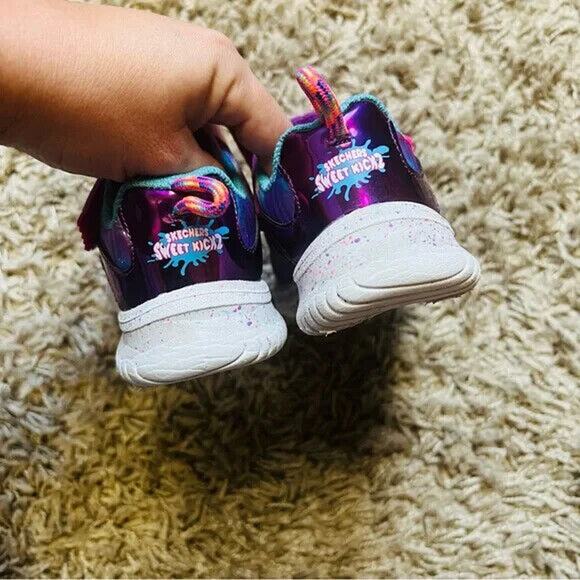 Skechers Toddler Girl's Jumpsters Sweet Kickz Scented Sneakers Size 6 - Picture 4 of 6